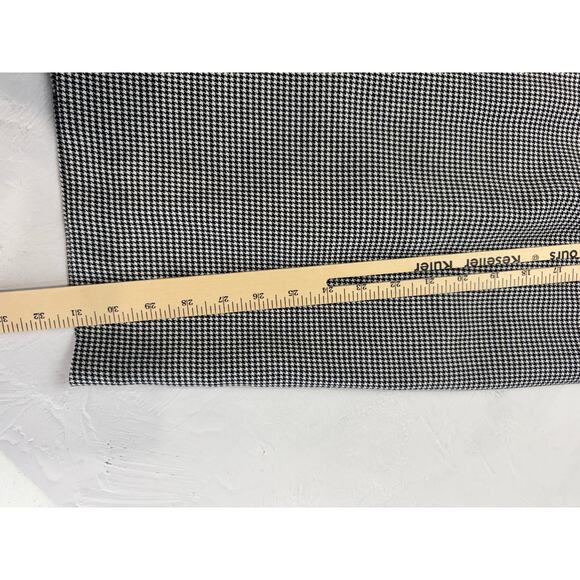Vintage Michel T Skirt Fits M Black White Houndstooth Wool Blend‎ Pencil Preppy - Picture 6 of 8
